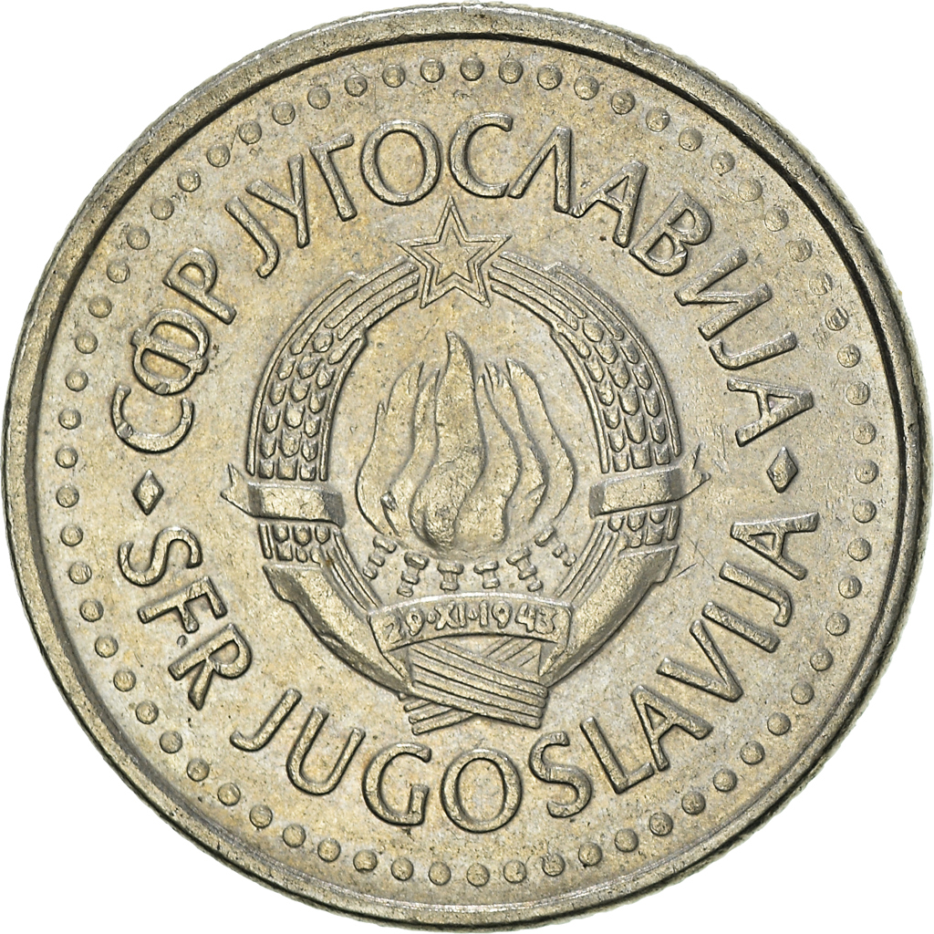 Moneda, Yugoslavia, 10 Dinara, 1983
