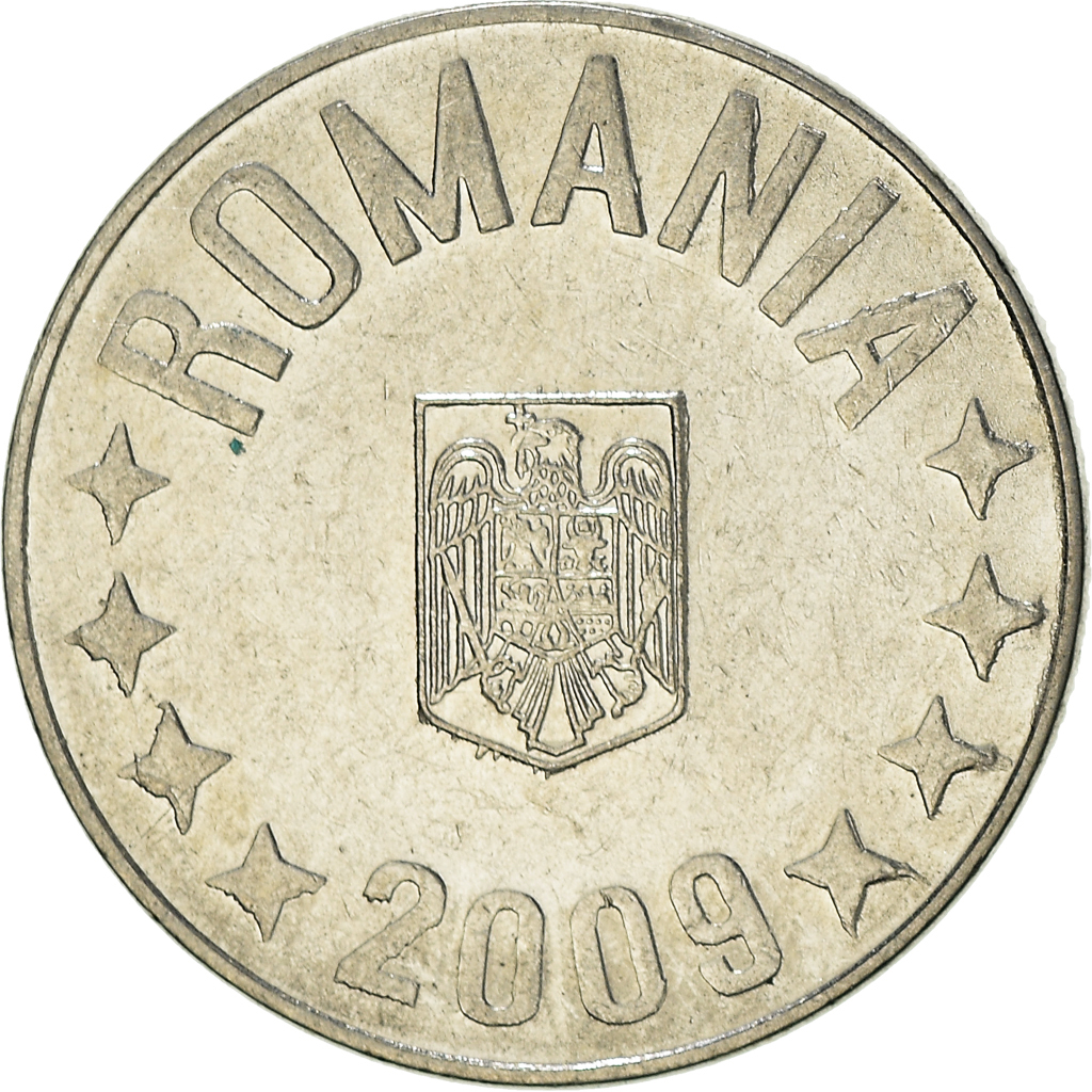 Moneda, Rumanía, 10 Bani, 2009