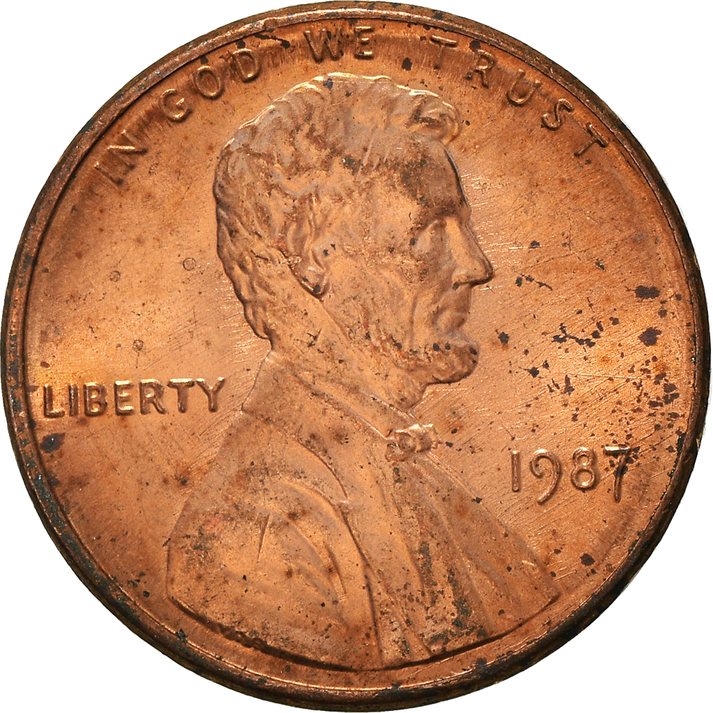 Moneda, Estados Unidos, Cent, 1987