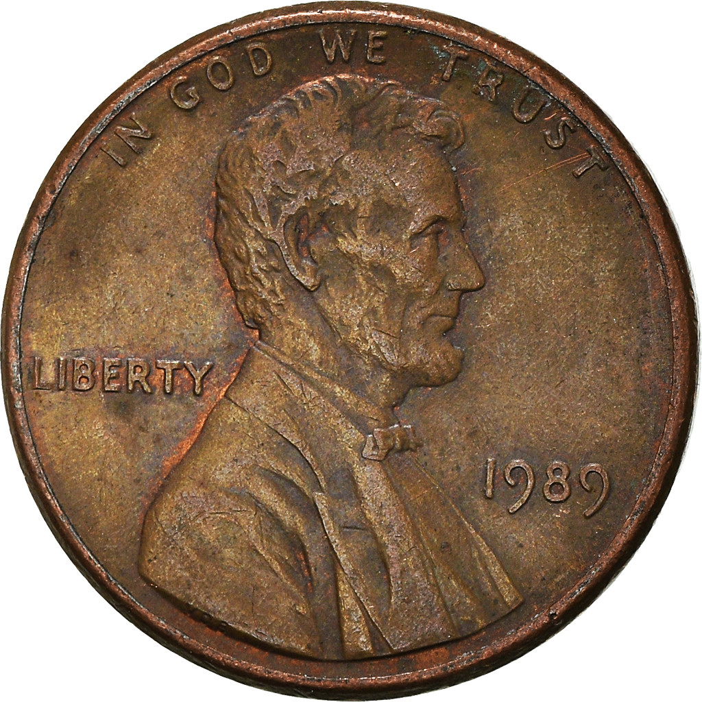 Moneda, Estados Unidos, Cent, 1989