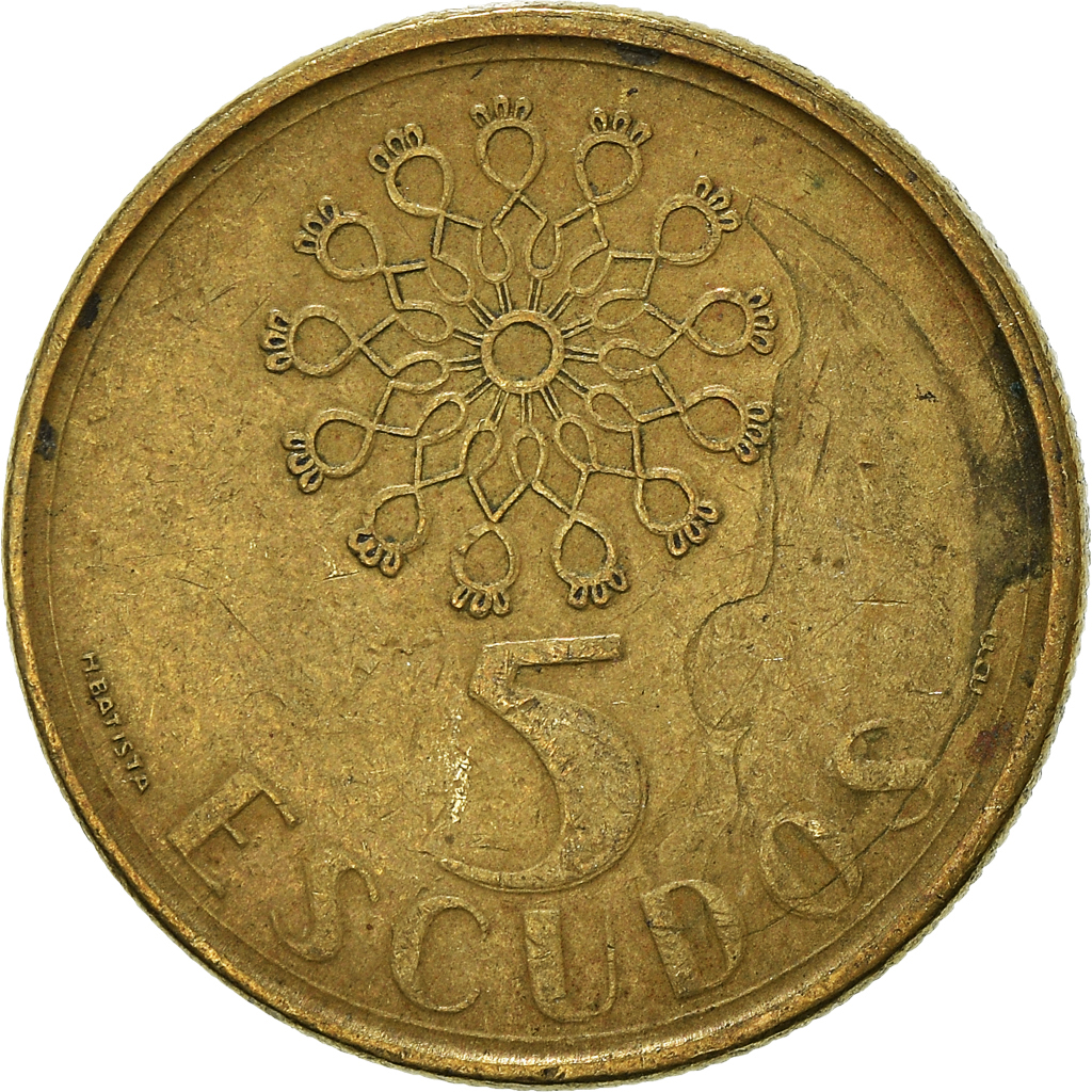 Moneda, Portugal, 5 Escudos, 1989