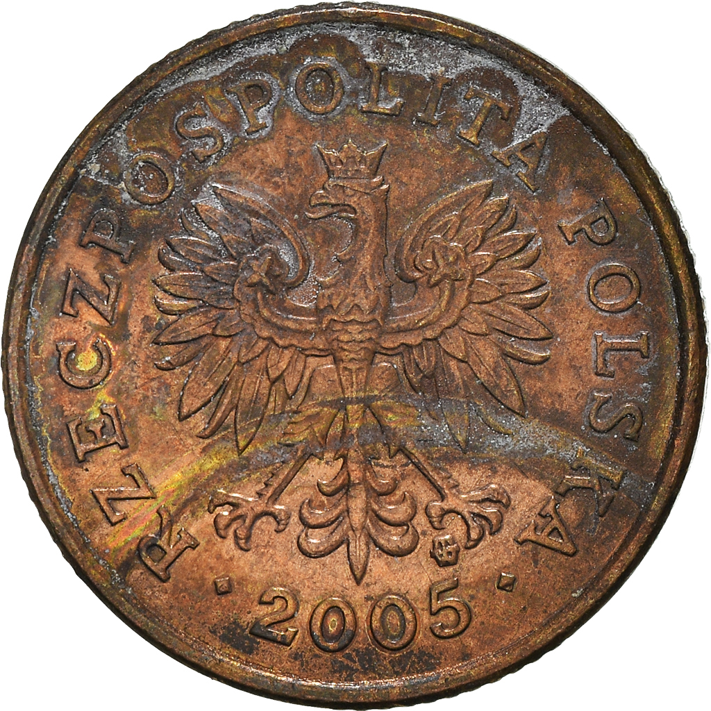 Moneda, Polonia, 5 Groszy, 2005