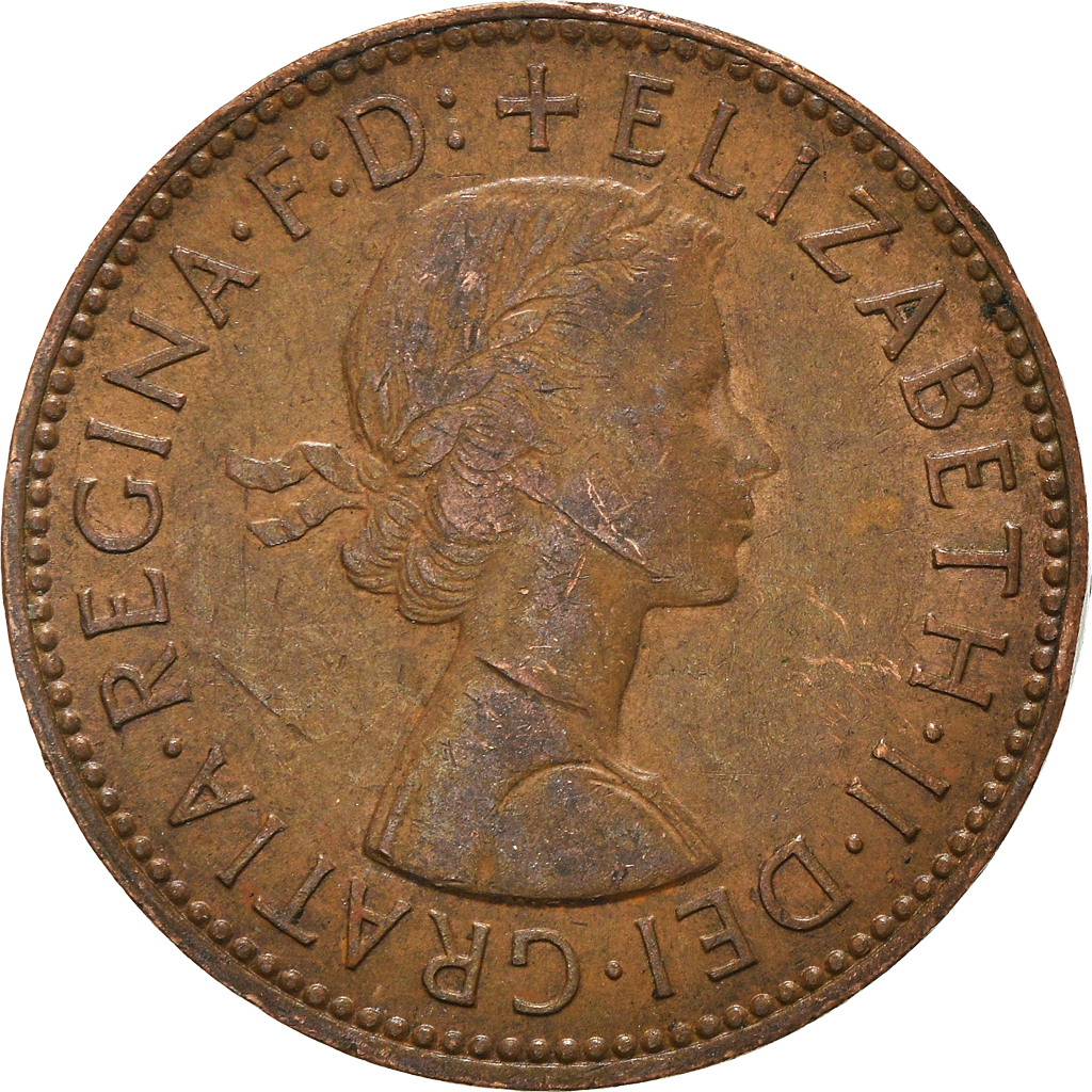 Moneda, Gran Bretaña, 1/2 Penny, 1965