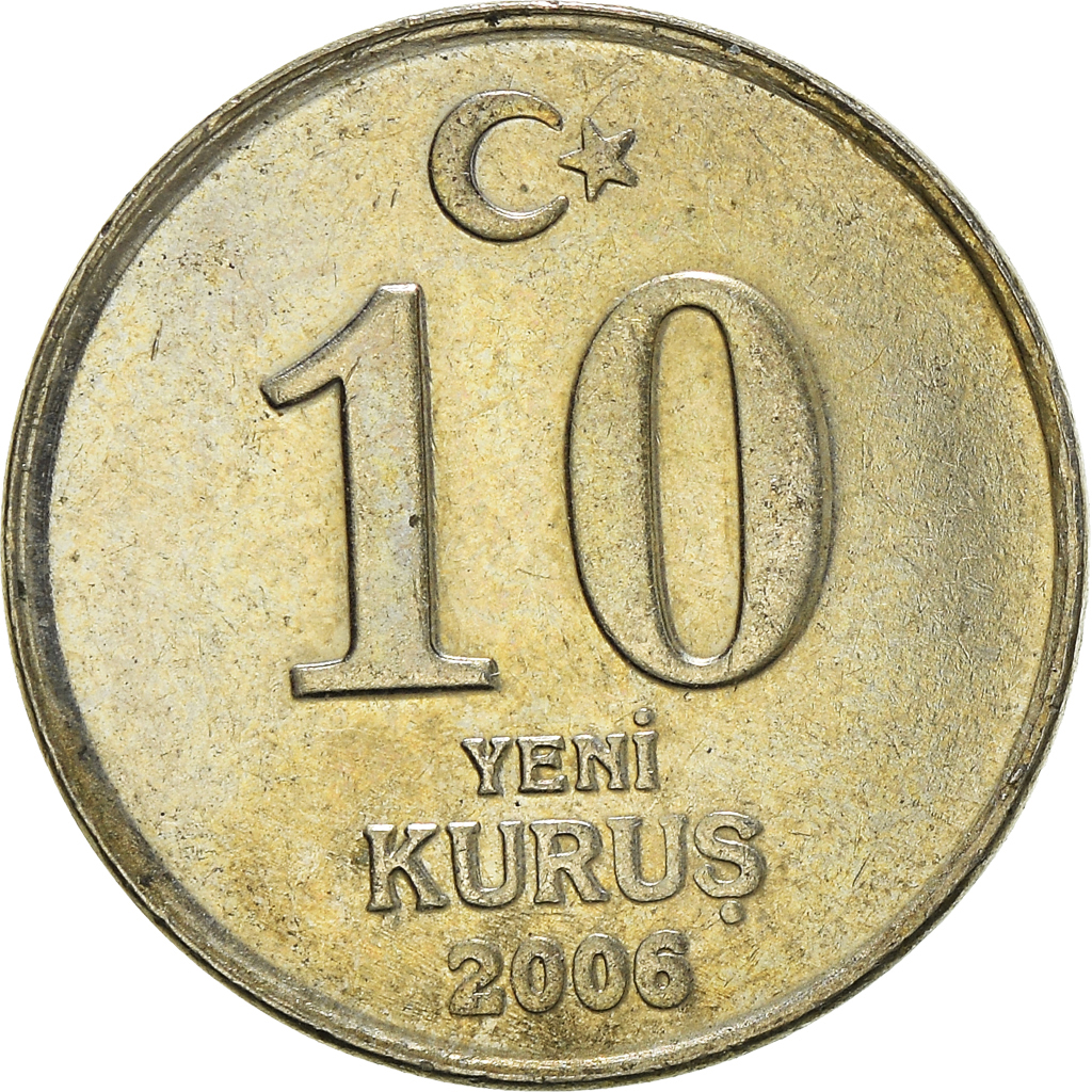 Moneda, Turquía, 10 New Kurus, 2006