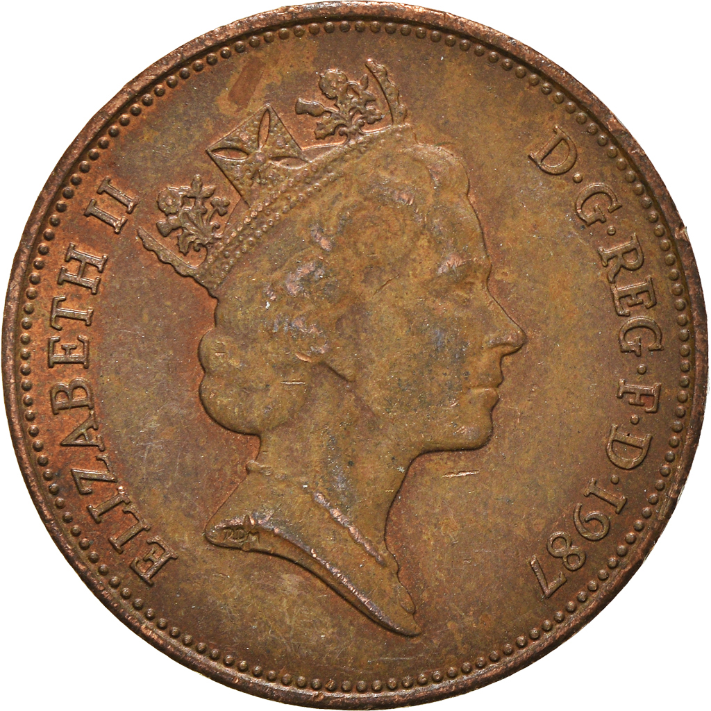 Moneda, Gran Bretaña, 2 Pence, 1987