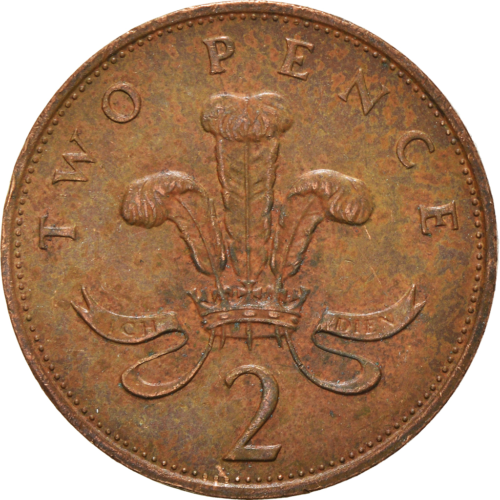 Moneda, Gran Bretaña, 2 Pence, 1987