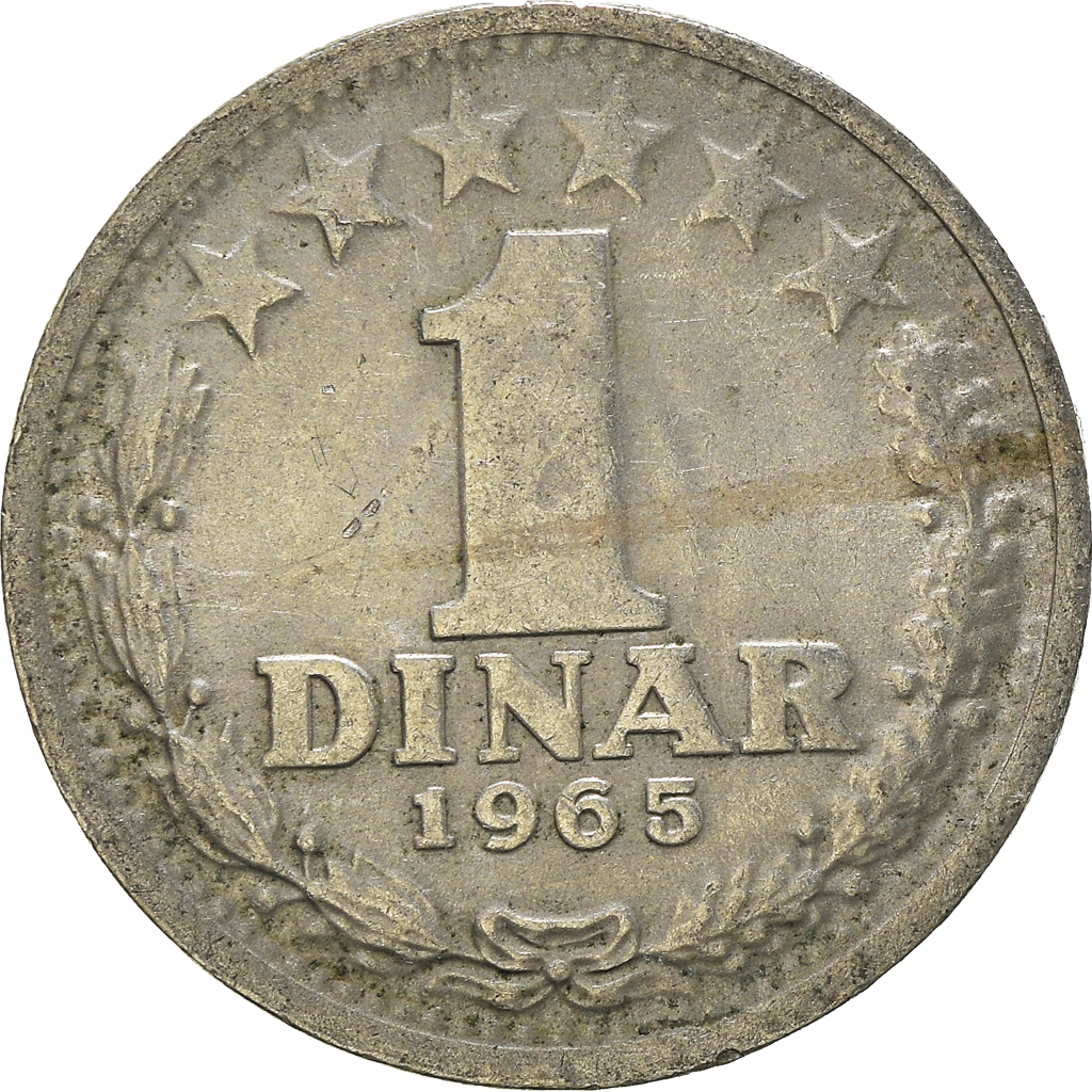 Moneda, Yugoslavia, Dinar, 1965