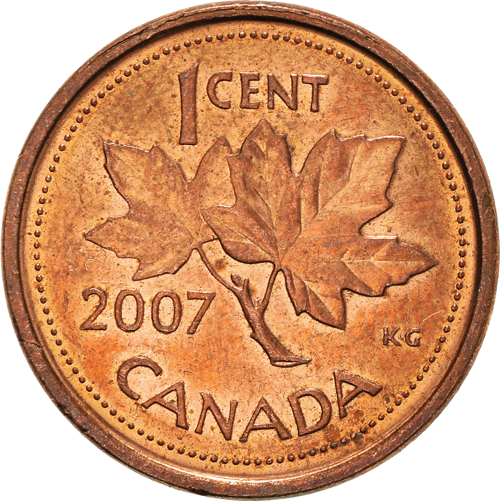 Moneda, Canadá, Cent, 2007