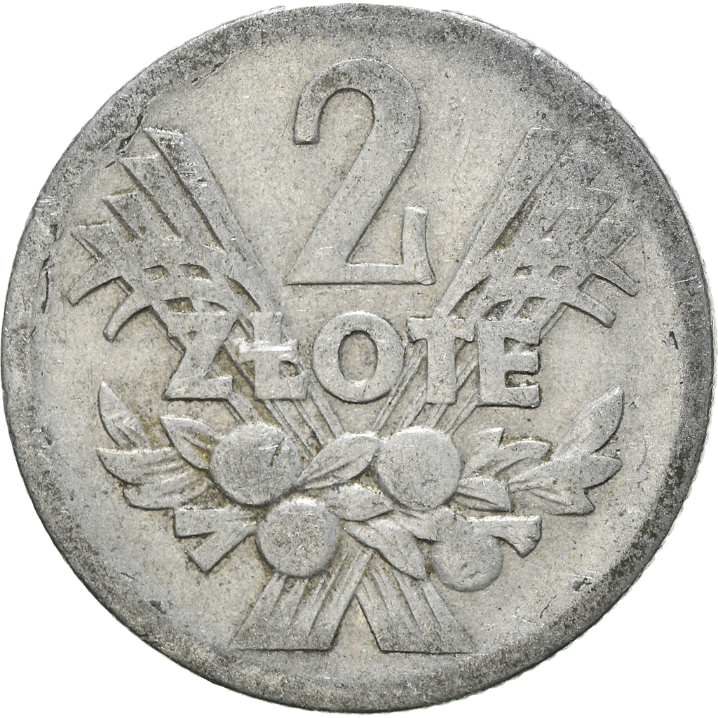 Moneda, Polonia, 2 Zlote, 1958