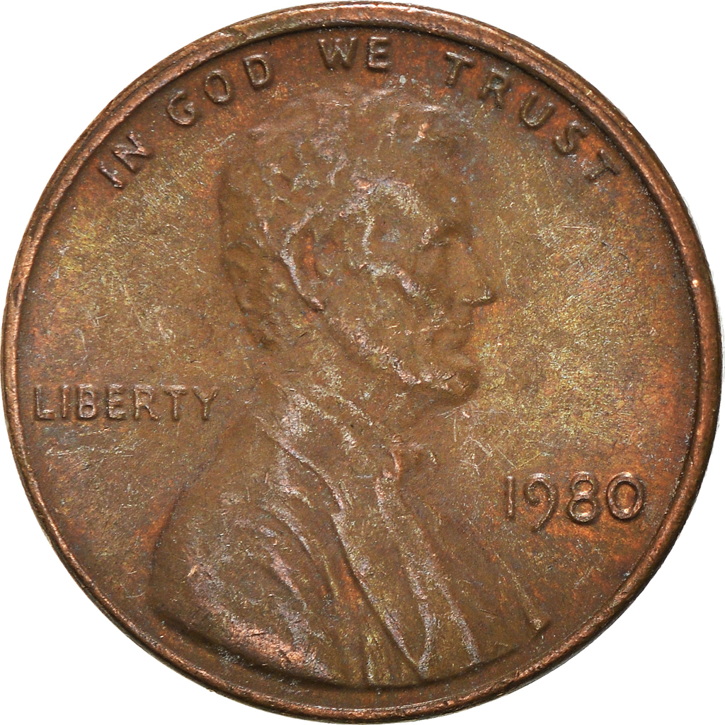 Moneda, Estados Unidos, Cent, 1980