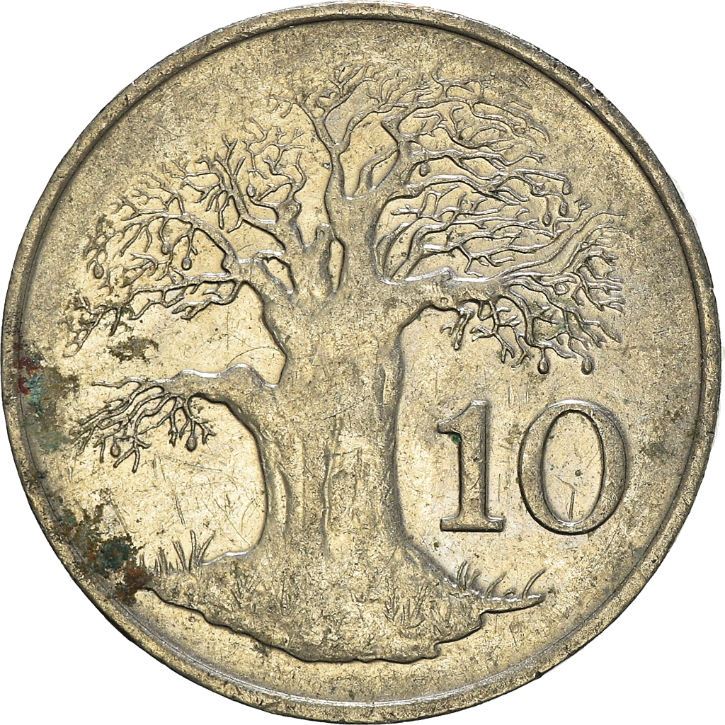 Moneda, Zimbabue, 10 Cents, 1994