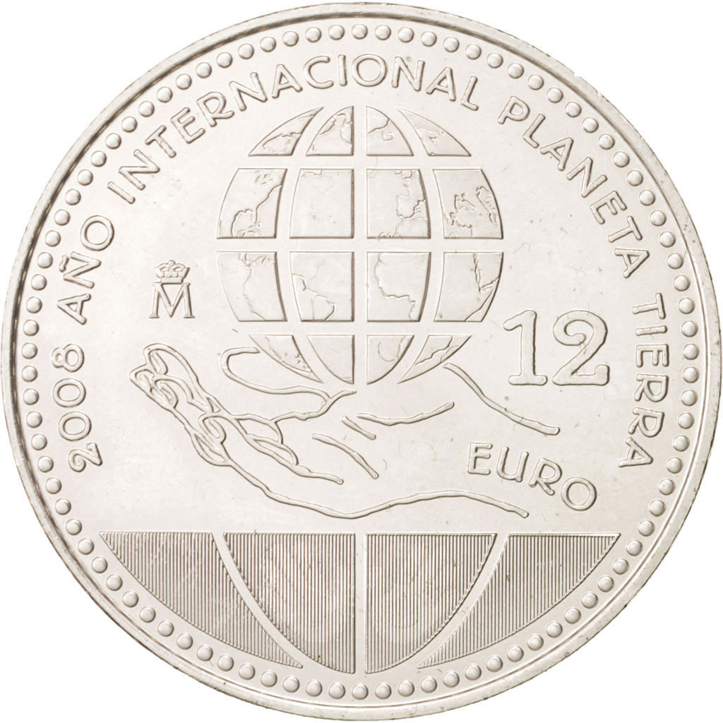 Spanien, 12 Euro, 2008, UNZ, Silber, KM:1195