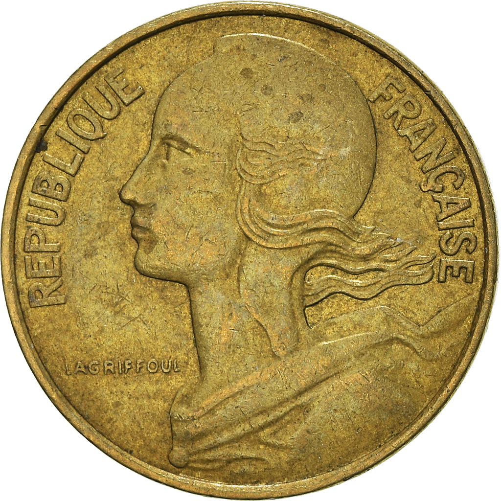 Moneda, Francia, 10 Centimes, 1976