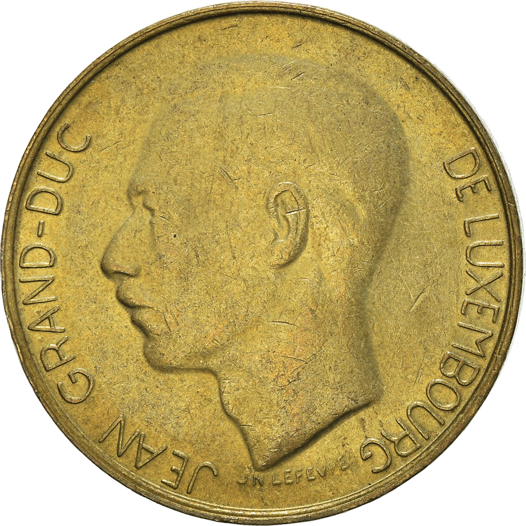 Moneda, Luxemburgo, 5 Francs, 1990