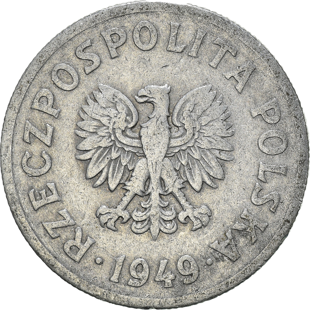 Moneda, Polonia, 50 Groszy, 1949