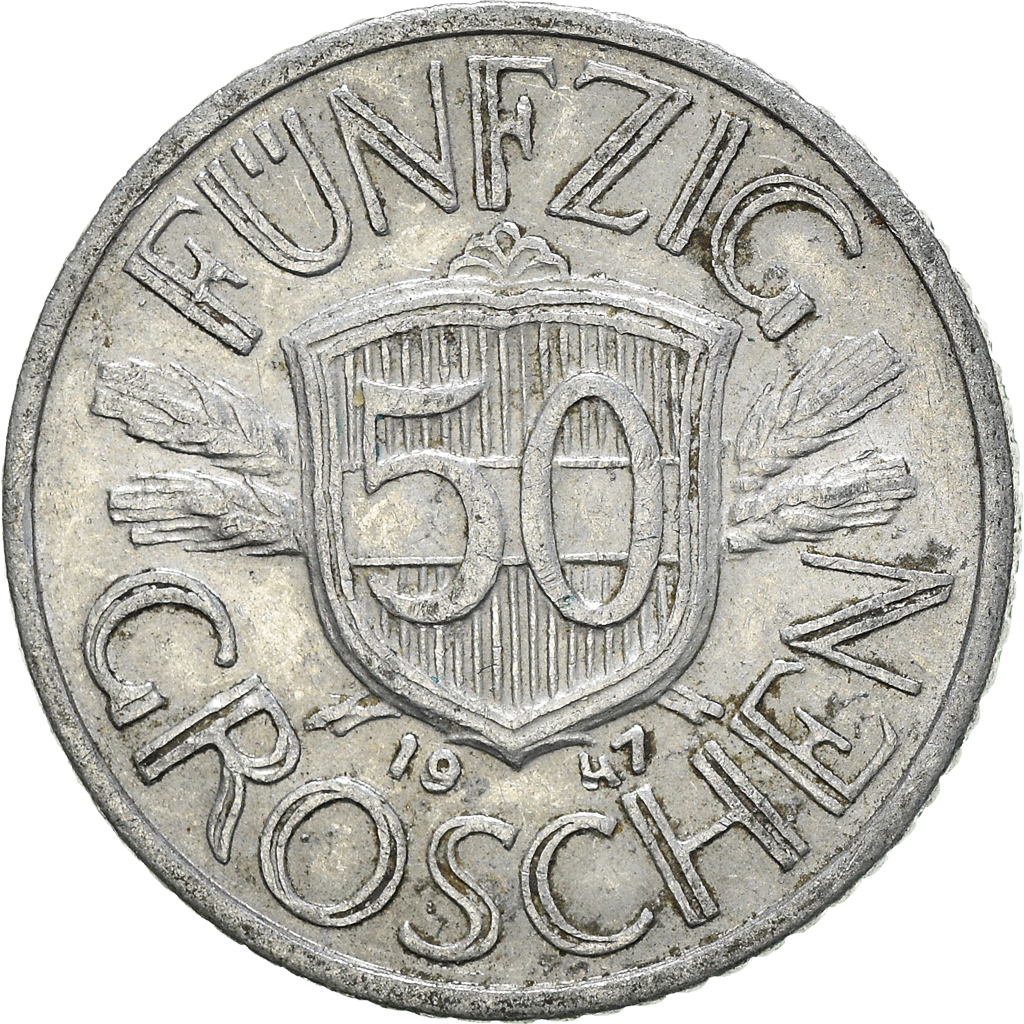 Moneda, Austria, 50 Groschen, 1947