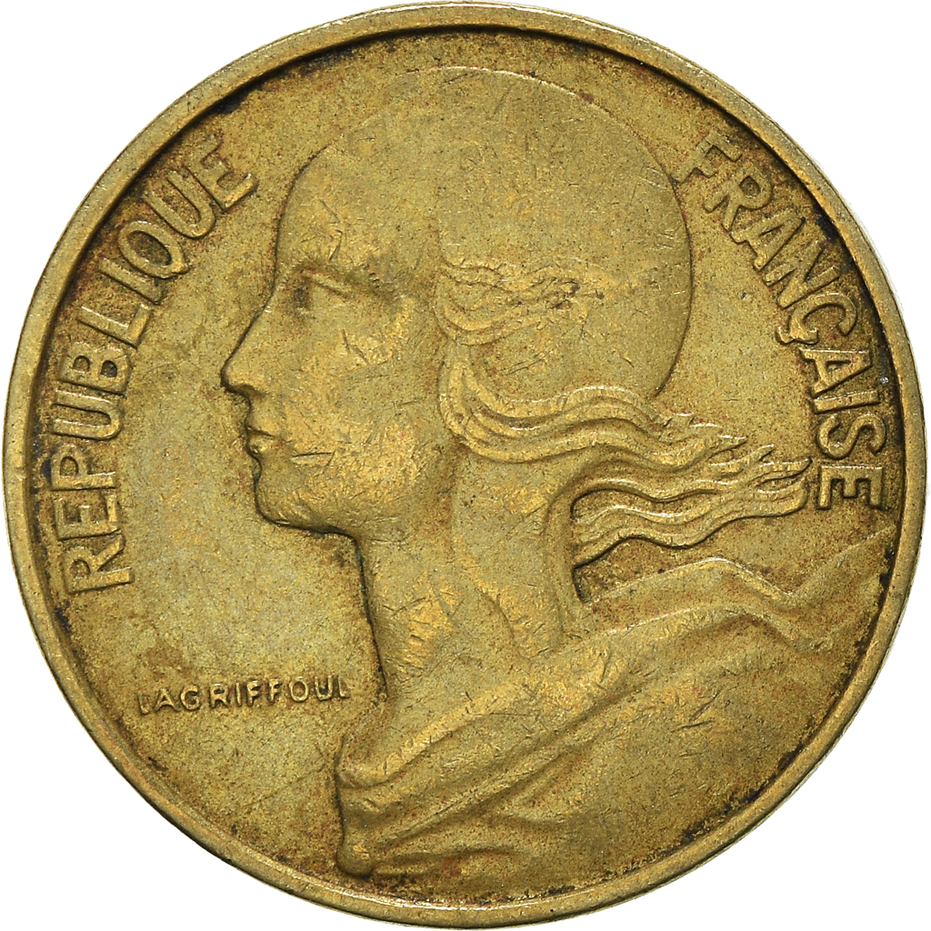 Moneda, Francia, 10 Centimes, 1968