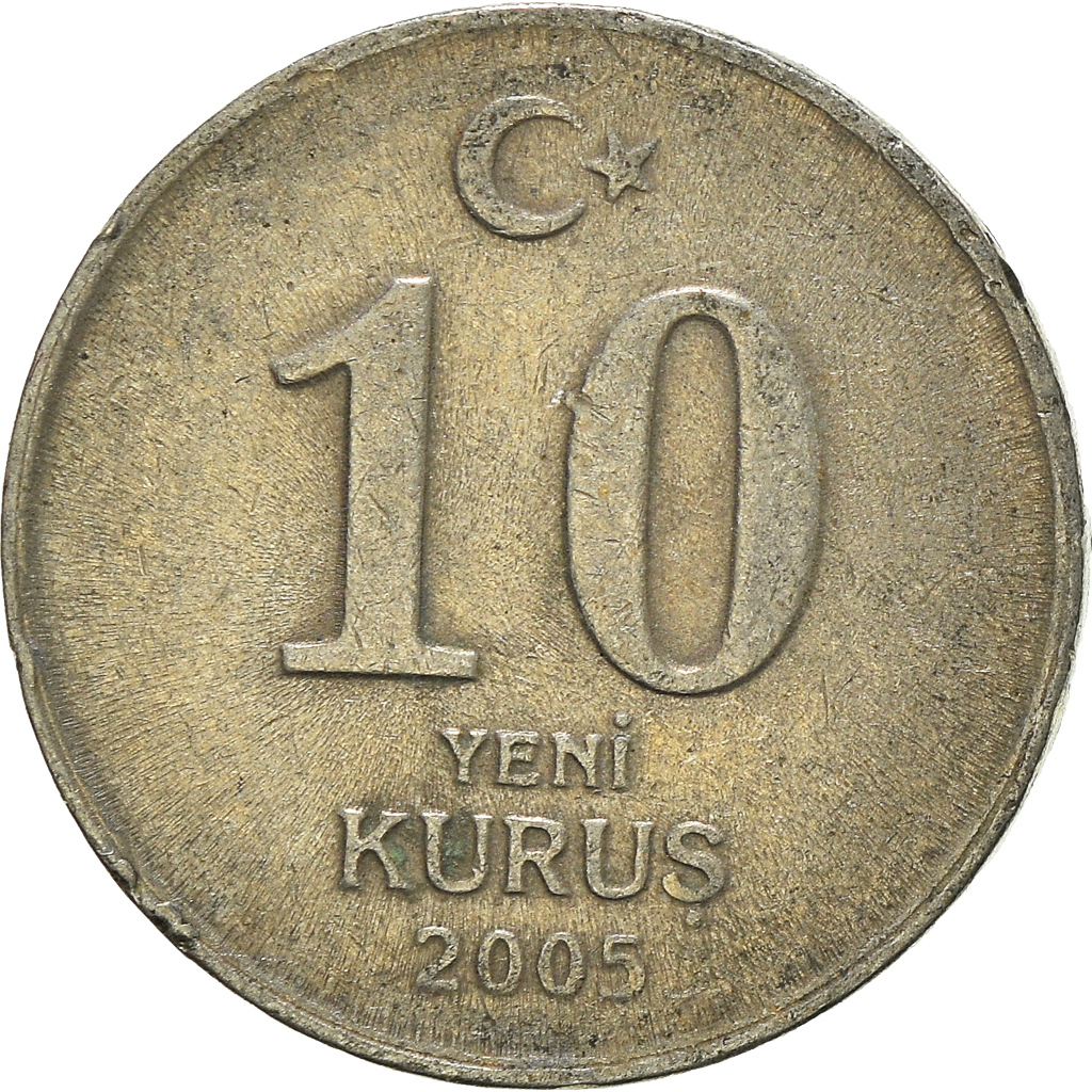 Moneda, Turquía, 10 New Kurus, 2005