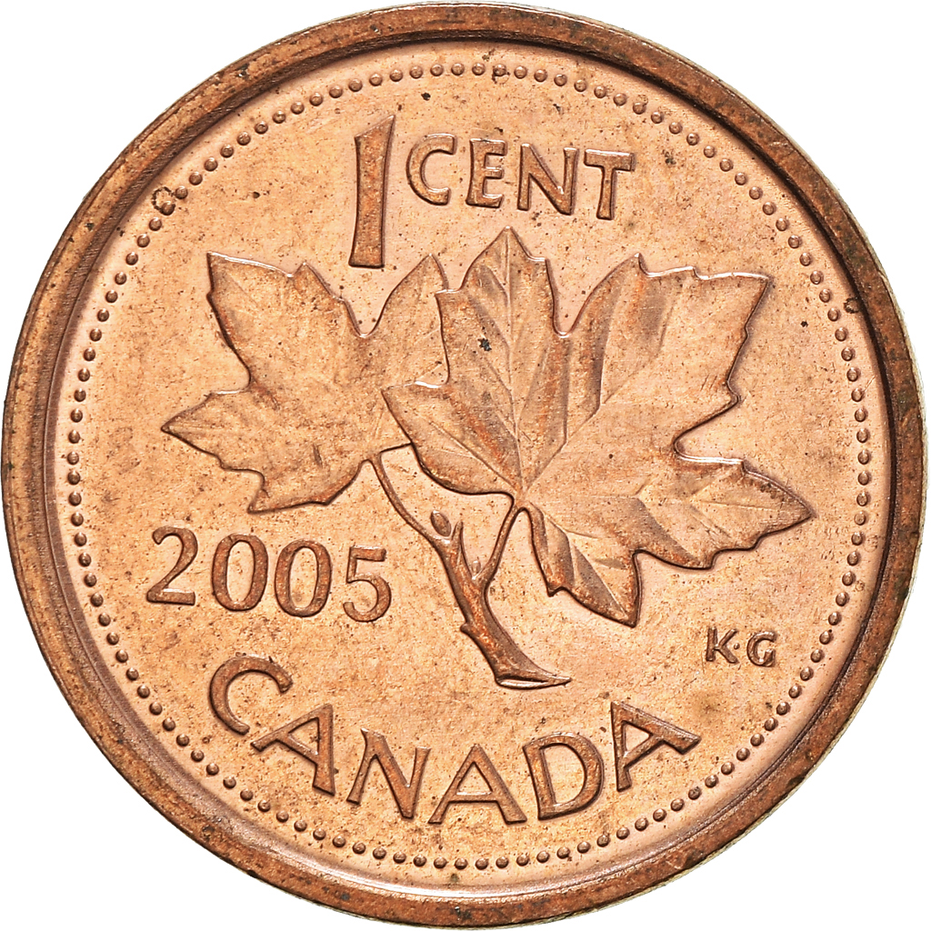Moneda, Canadá, Cent, 2005