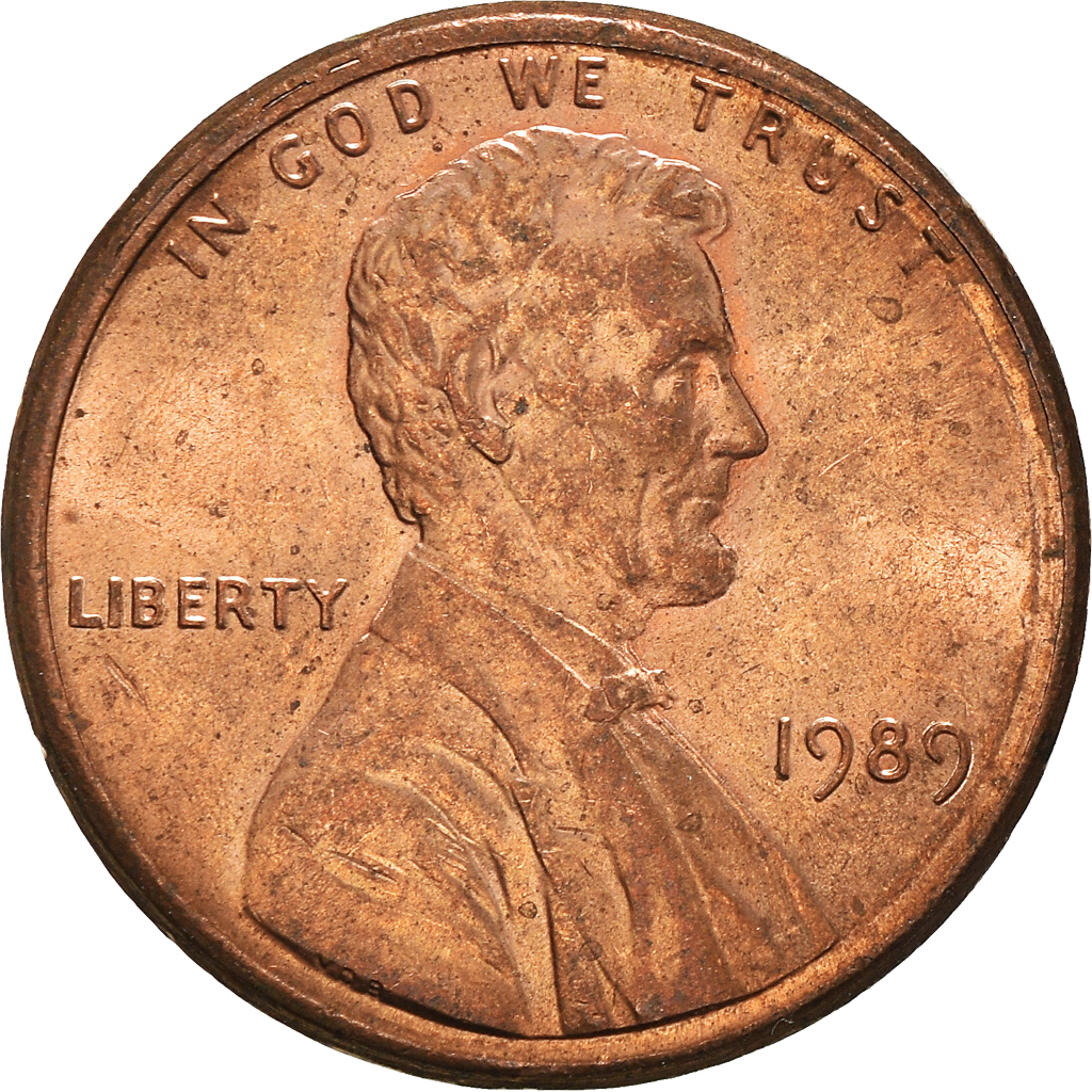 Moneda, Estados Unidos, Cent, 1989