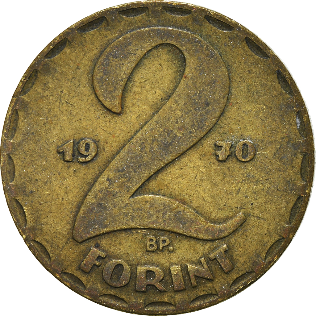 Moneda, Hungría, 2 Forint, 1970