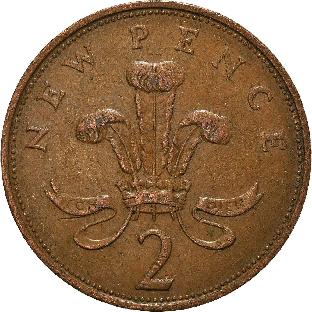 Moneda, Gran Bretaña, 2 New Pence, 1981