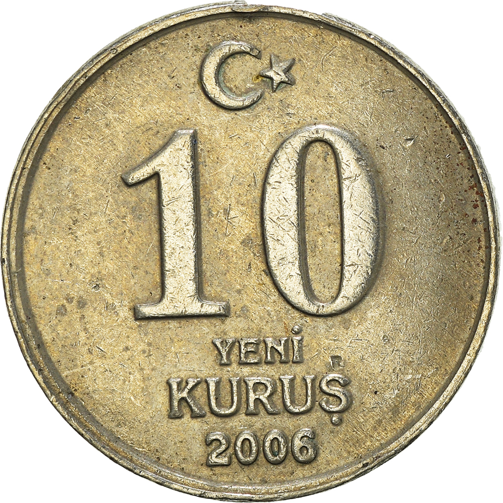 Moneda, Turquía, 10 New Kurus, 2006