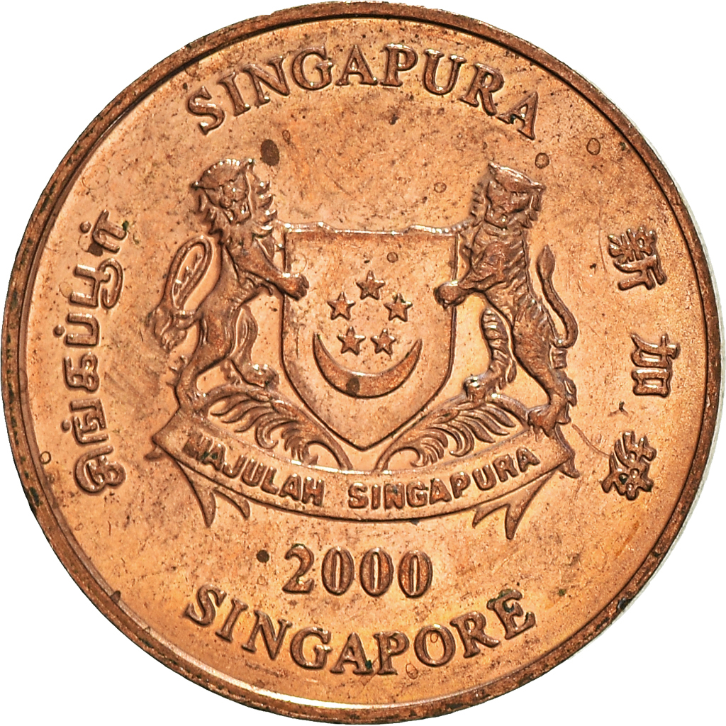 Moneda, Singapur, Cent, 2000
