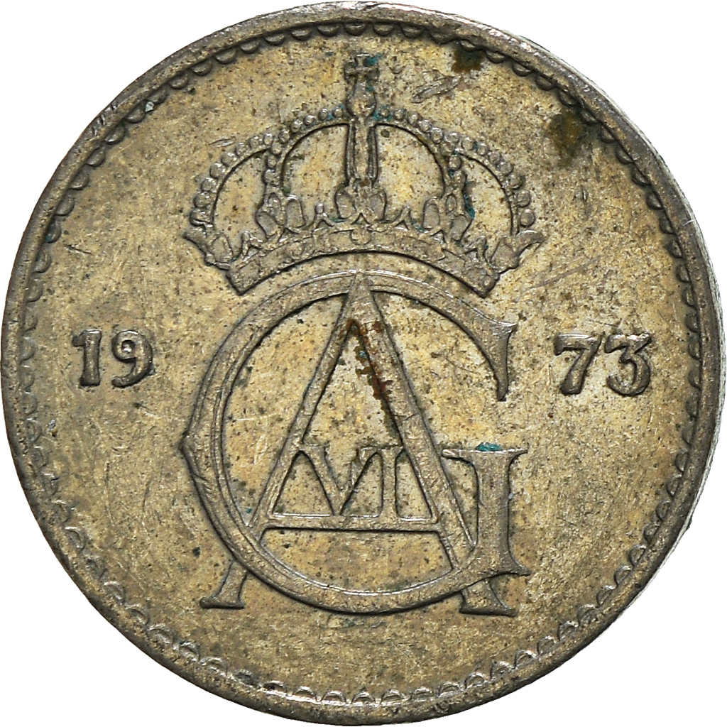 Moneda, Suecia, 10 Öre, 1973