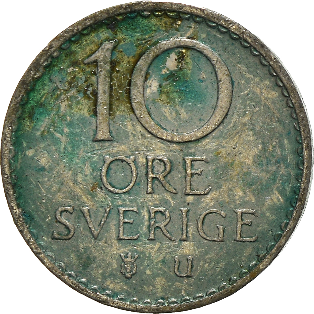Moneda, Suecia, 10 Öre, 1973