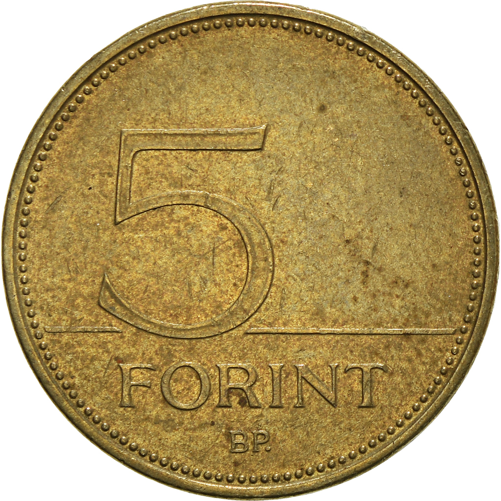 Moneda, Hungría, 5 Forint, 1995