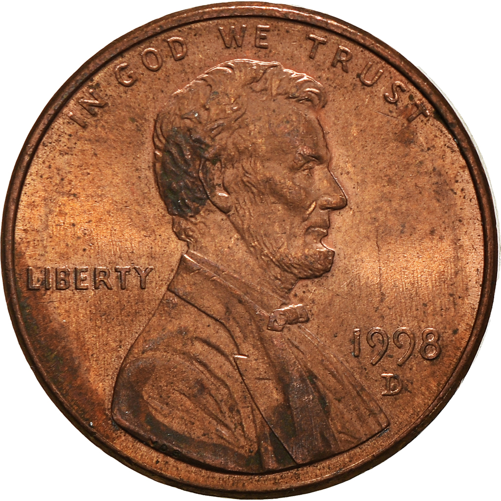 Moneda, Estados Unidos, Cent, 1998