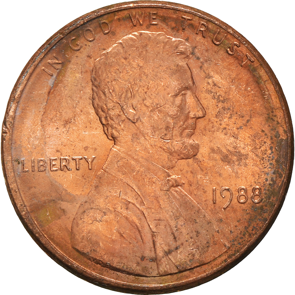 Moneda, Estados Unidos, Cent, 1988