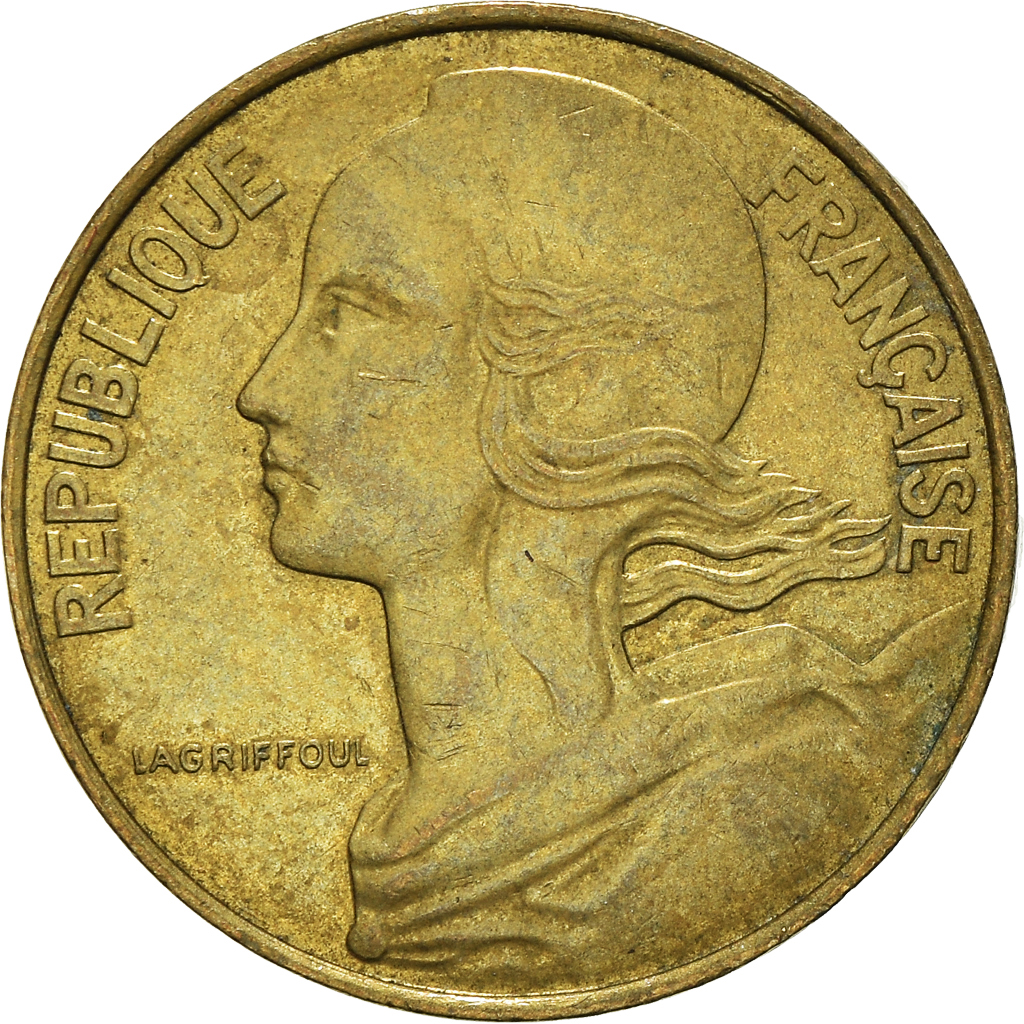 Moneda, Francia, 10 Centimes, 1989