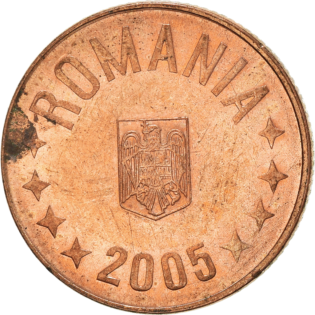 Moneda, Rumanía, 5 Bani, 2005