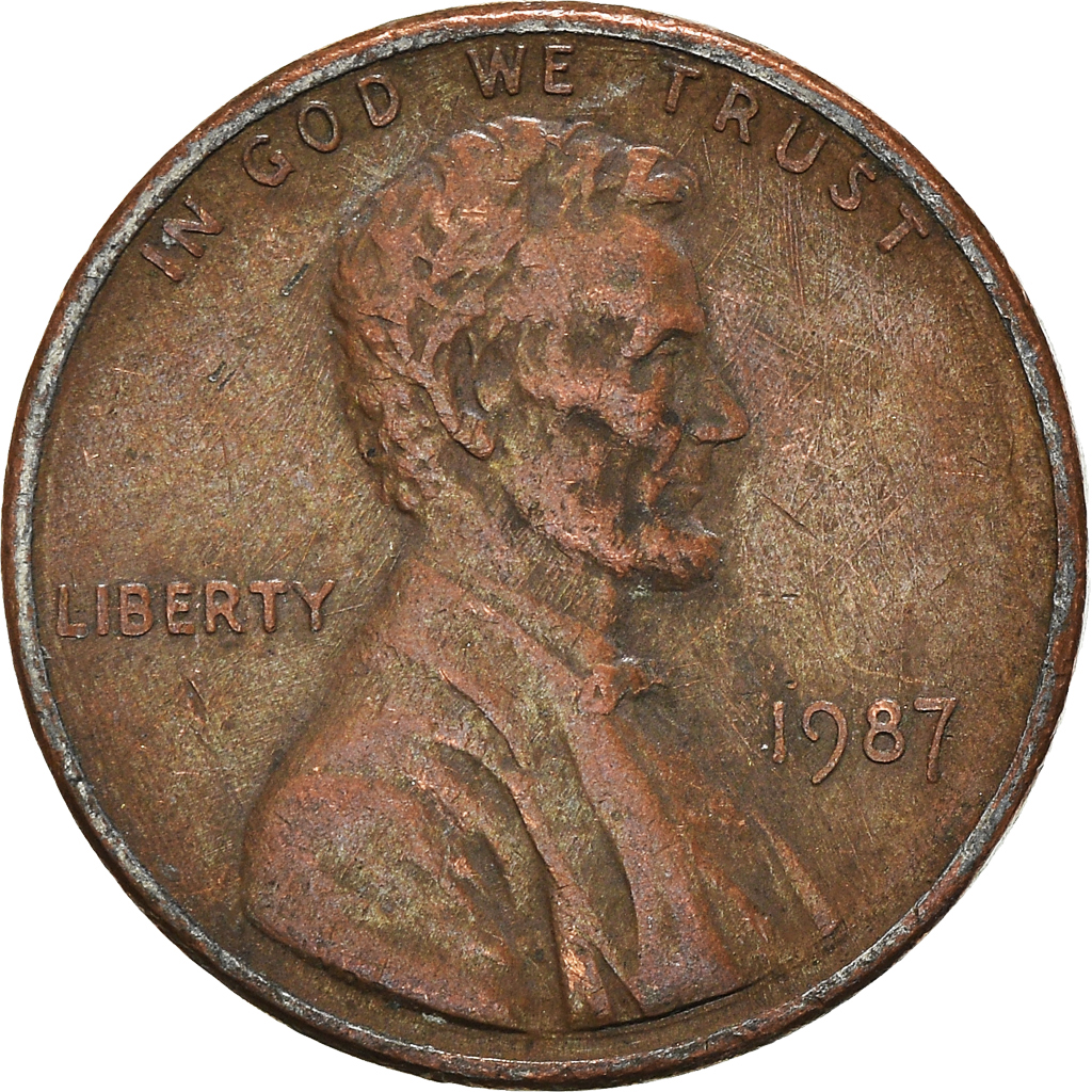 Moneda, Estados Unidos, Cent, 1987