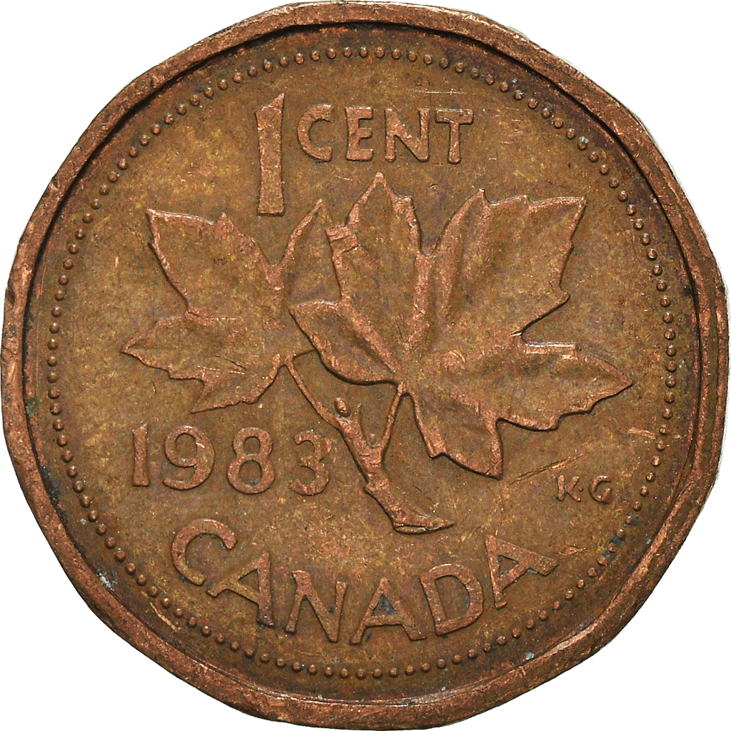 Moneda, Canadá, Cent, 1983