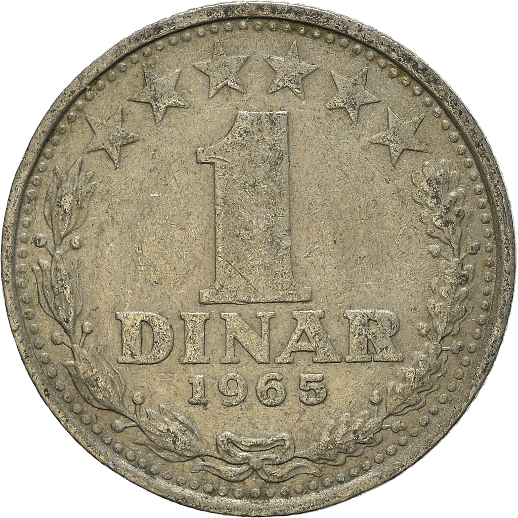 Moneda, Yugoslavia, Dinar, 1965