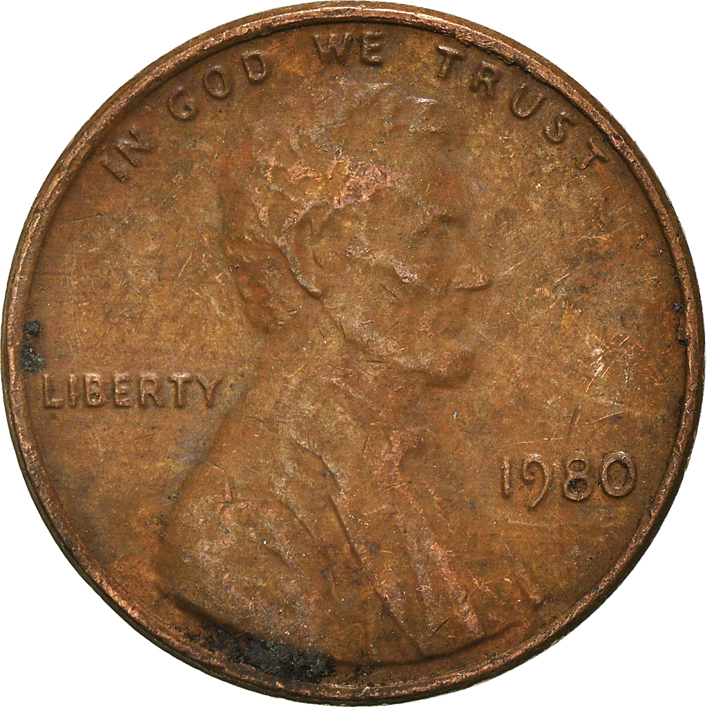 Moneda, Estados Unidos, Cent, 1980