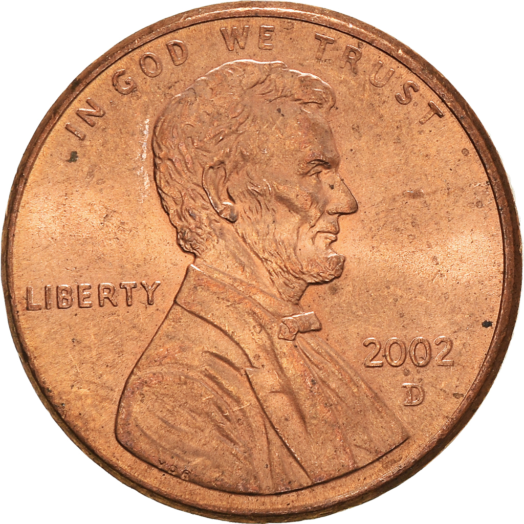 Moneda, Estados Unidos, Cent, 2002