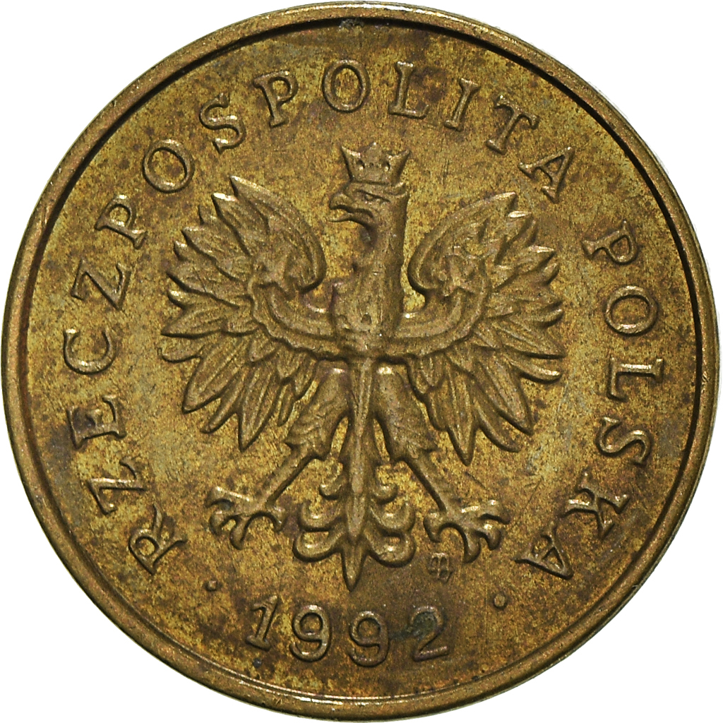 Moneda, Polonia, 2 Grosze, 1992