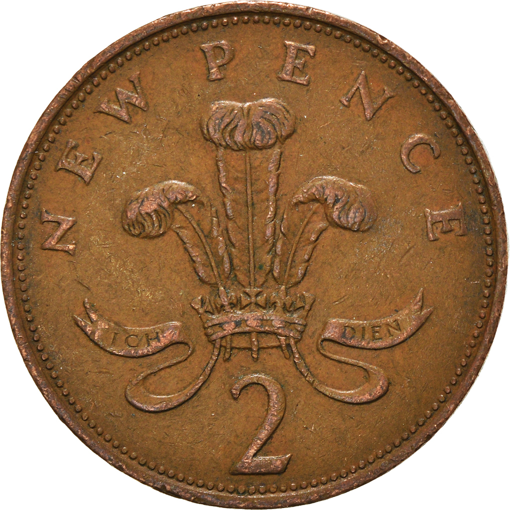Moneda, Gran Bretaña, 2 New Pence, 1980