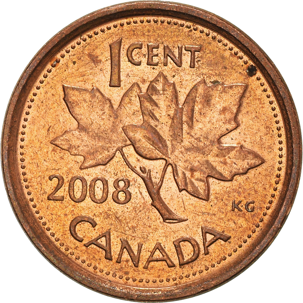 Moneda, Canadá, Cent, 2008