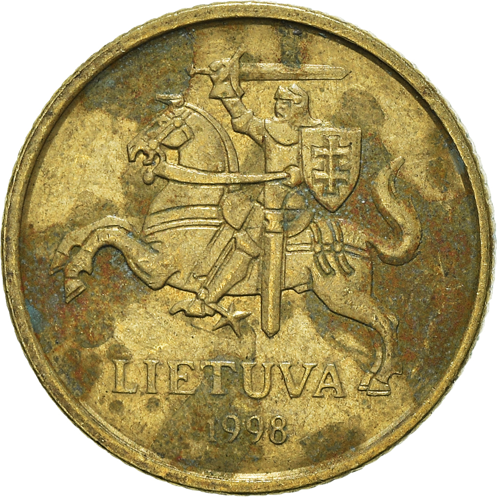 Moneda, Lituania, 10 Centu, 1998