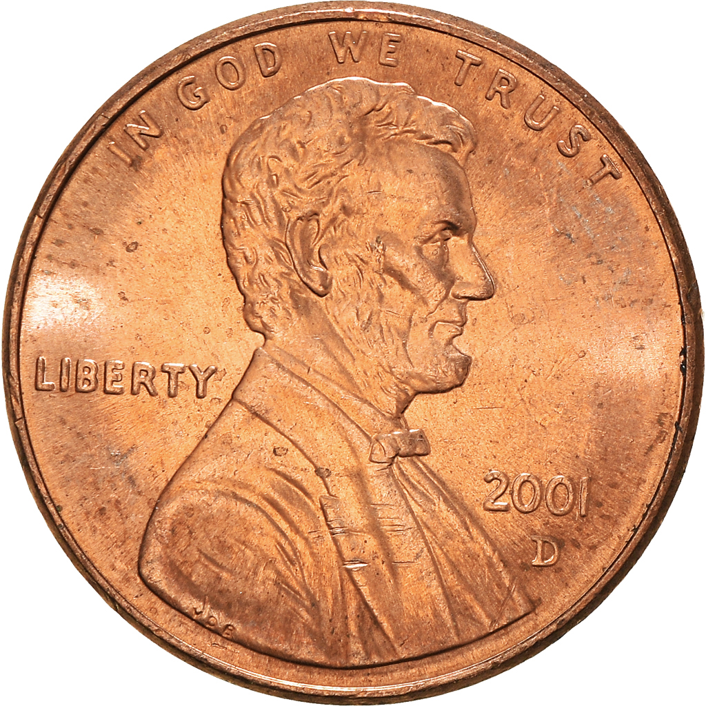 Moneda, Estados Unidos, Cent, 2001