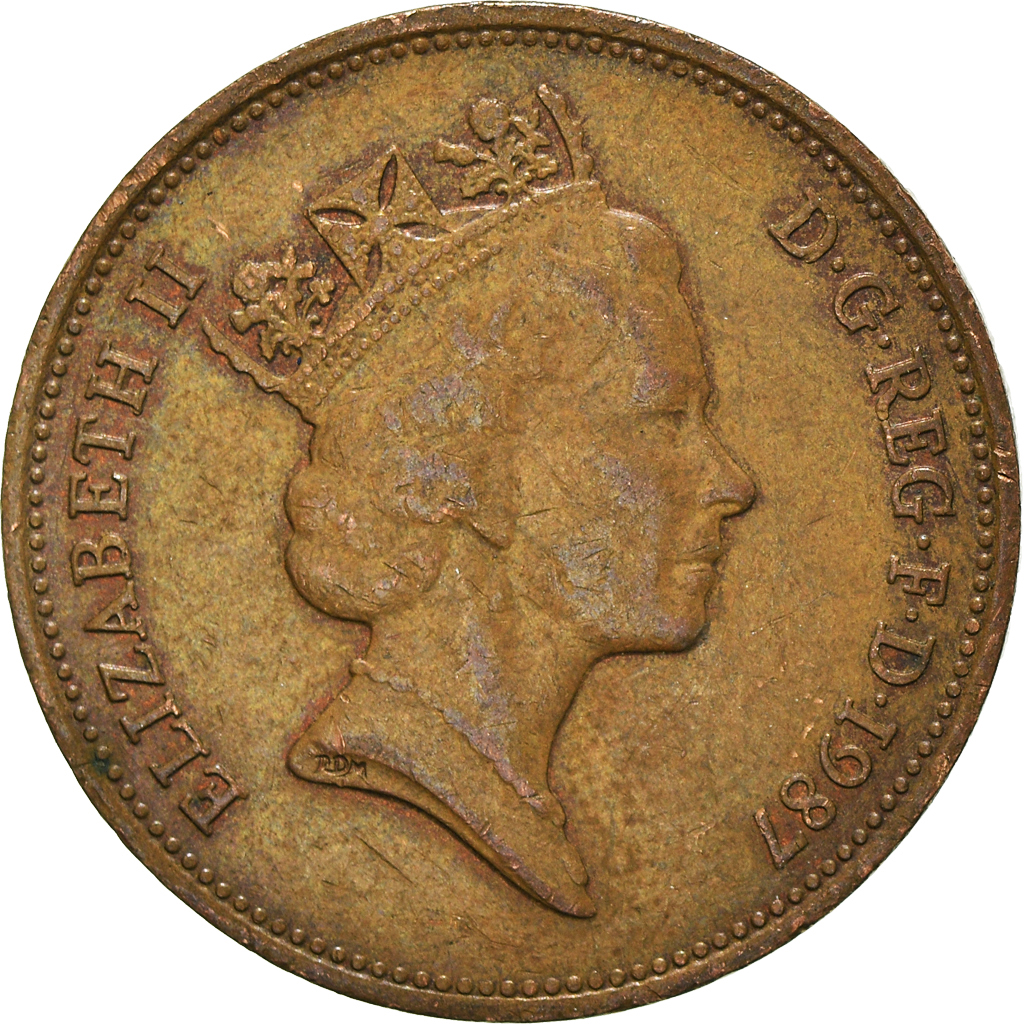 Moneda, Gran Bretaña, 2 Pence, 1987