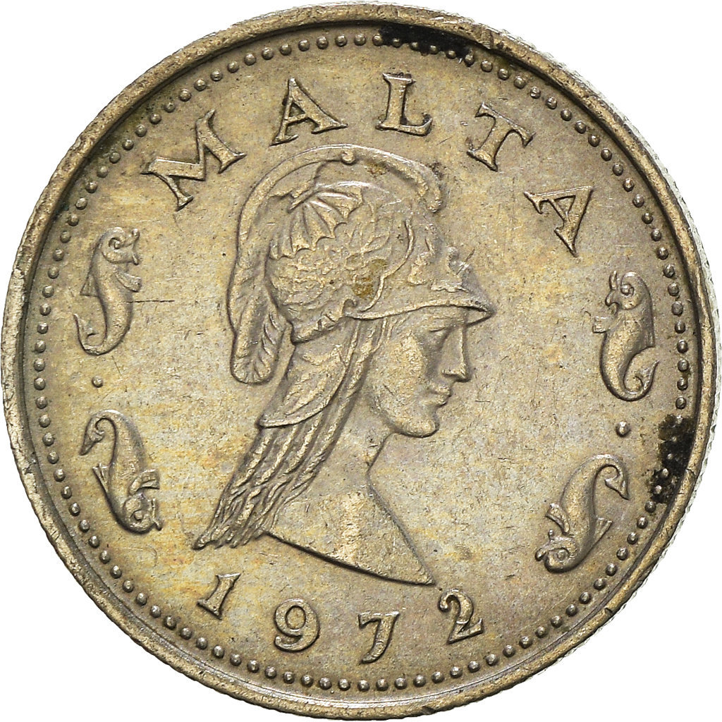 Moneda, Malta, 2 Cents, 1972
