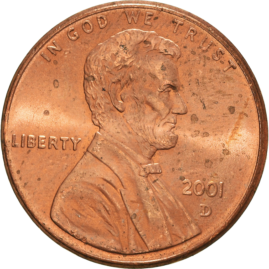 Moneda, Estados Unidos, Cent, 2001