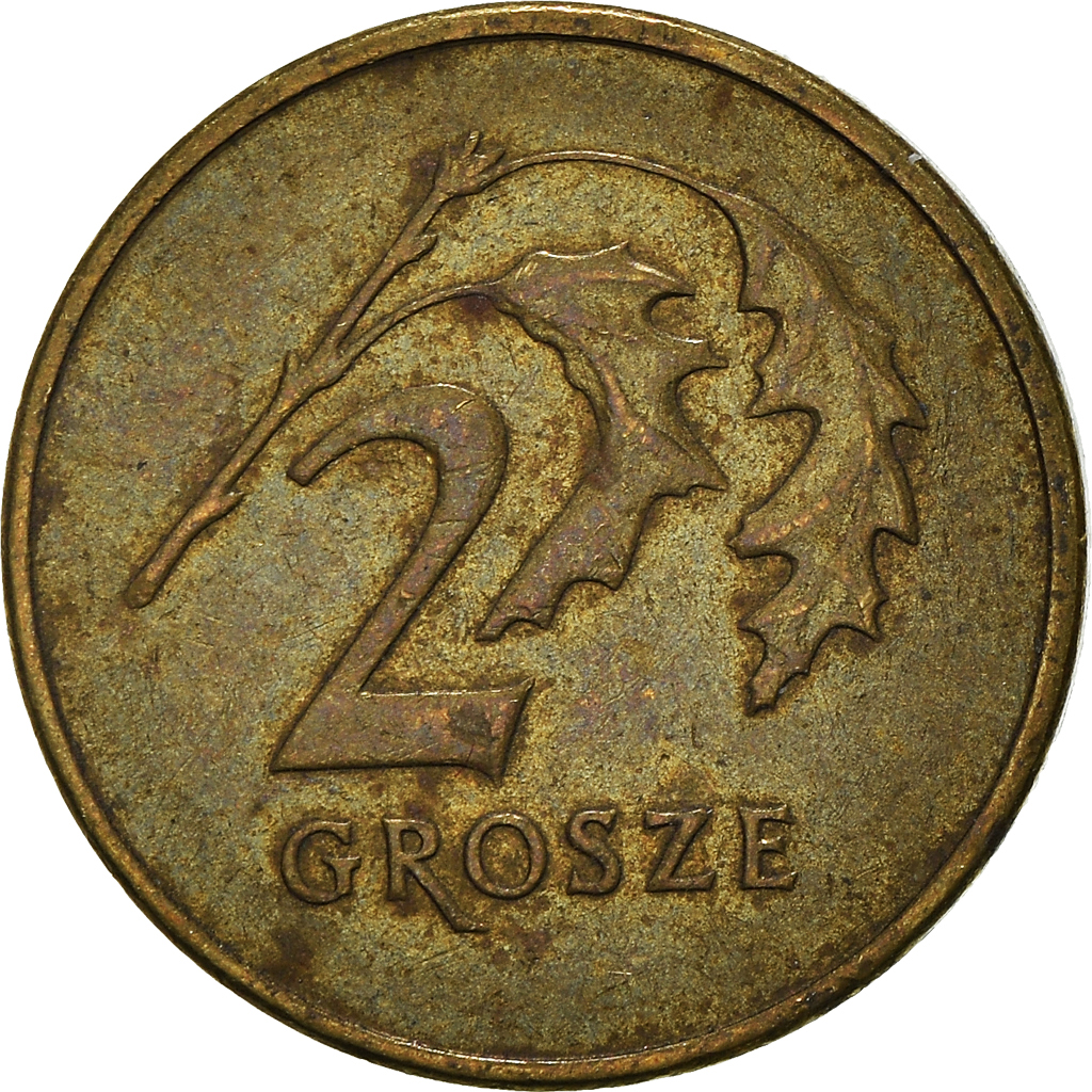 Moneda, Polonia, 2 Grosze, 2005