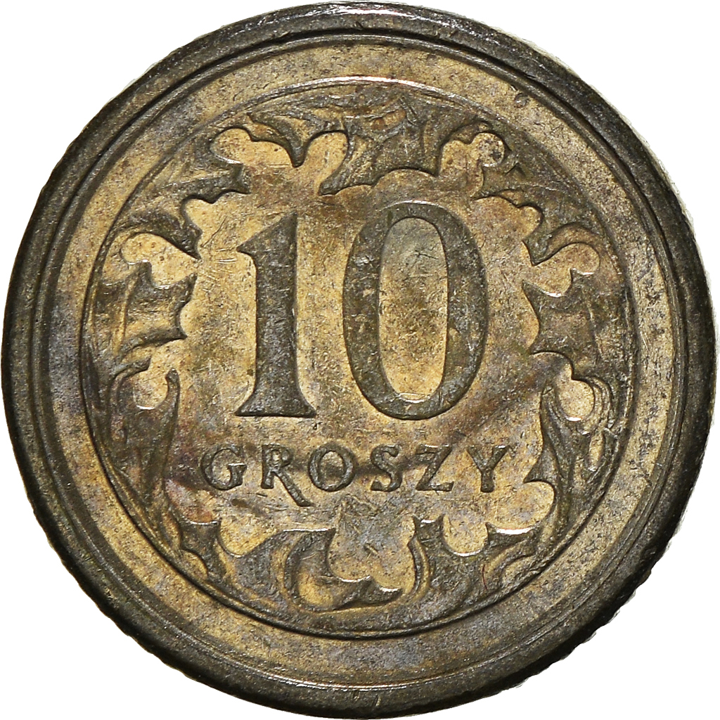 Moneda, Polonia, 10 Groszy, 2002